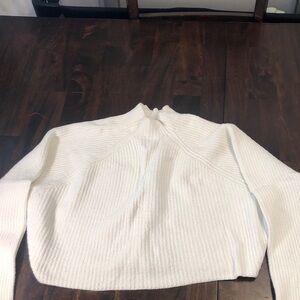 Hollister White Women's Cowl Neck Sweater
